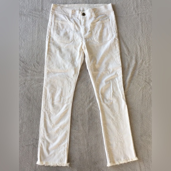 Stella McCartney White Ankle & Cropped Jeans - Picture 1 of 12